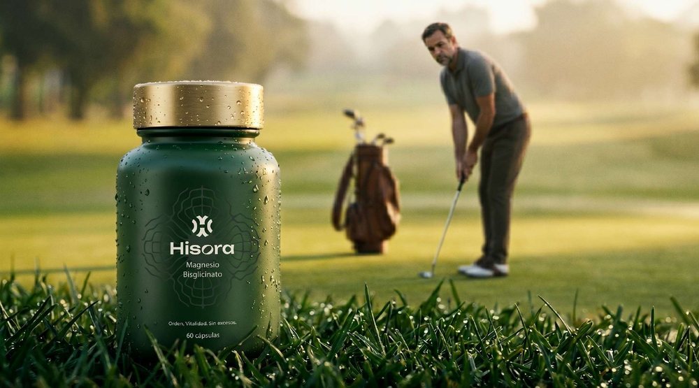 Magnesio Bisglicinato HISORA sobre el césped de un campo de golf